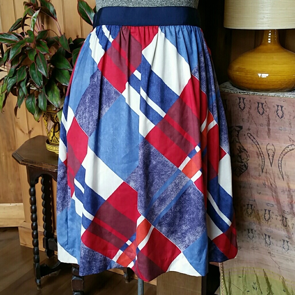 LL Bean silk skirt